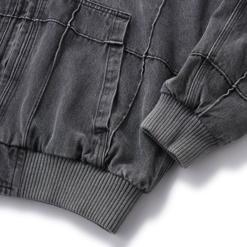 HELLRAZOR / BLOCK DENIM JACKET (DARK BLACK) | T