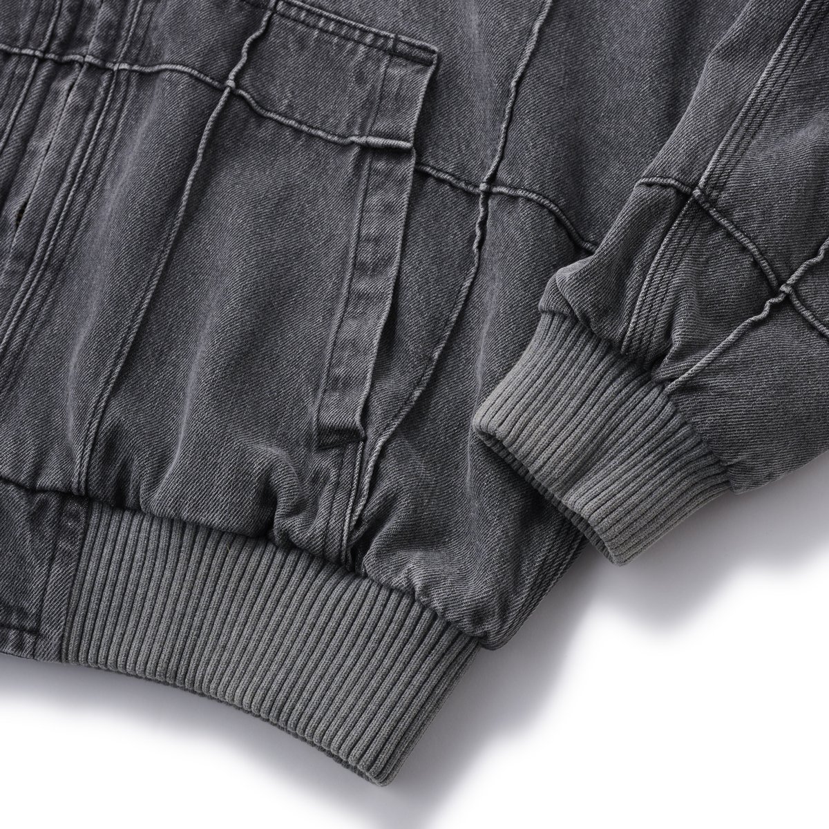 HELLRAZOR / BLOCK DENIM JACKET (DARK BLACK) | T