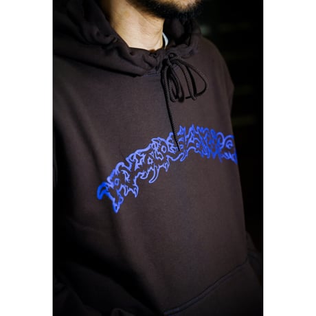 POLAR SKATE CO. / Contrast Dave Hoodie Crude Logo (Chocolate)
