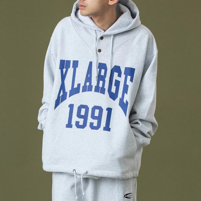 XLARGE | DEFORMATION HOODED SWEATSHIRT(ASH) | T