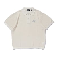 XLARGE | MESH KNIT POLO SHIRT(OFF WHITE)