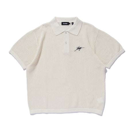 XLARGE | MESH KNIT POLO SHIRT(OFF WHITE)