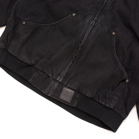 HODDLE | HOODED QUILTED DENIM JACKET (BLACK)