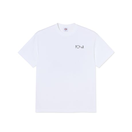 POLAR SKATE CO. / Fill Logo Tee - Märtas Roses (White)