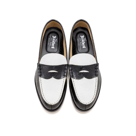 The Kenford Fineshoes | EMBOSSED LOAFERS (BLACK WHITE PAISLEY / man)