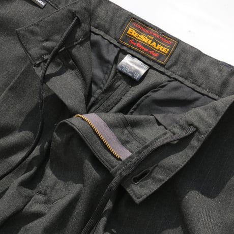 BE-SHARE |Stripe Holiday slacks(Grey)