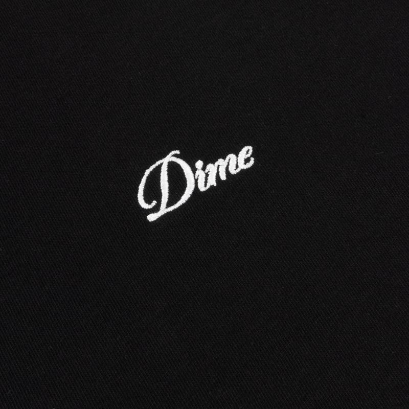 Dime / Cursive Small Logo Zip Hoodie (Black) |