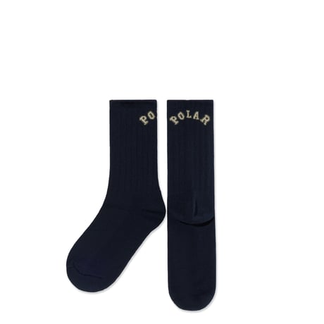 POLAR SKATE CO. / Large Rib Socks - College (3 Color)