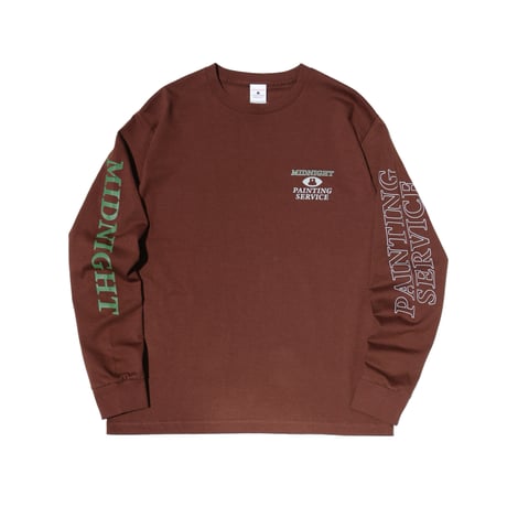 MIDNIGHT PAINTING SERVICE| MPS Logo L/S Tee (Brown)