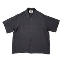 坩堝 (RUTSUBO) | SABI LINEN WORK SHIRTS(SOMKY CHARCOAL)
