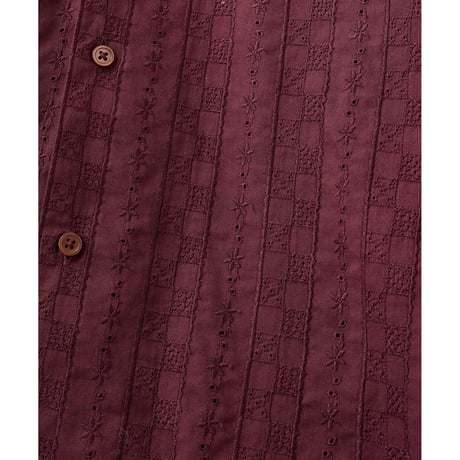 FTC | CHECKER LACE SHIRT "WINE" (FTC026SUMSH03)