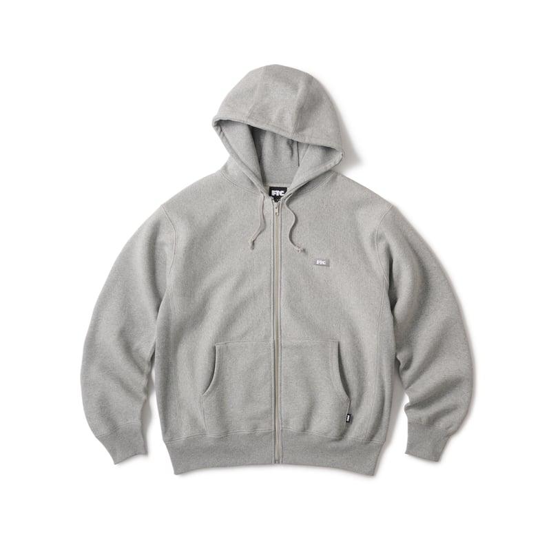 FTC グレー ジップアップフーディ　L FTC | SMALL BOX LOGO ZIP UP HOODY 