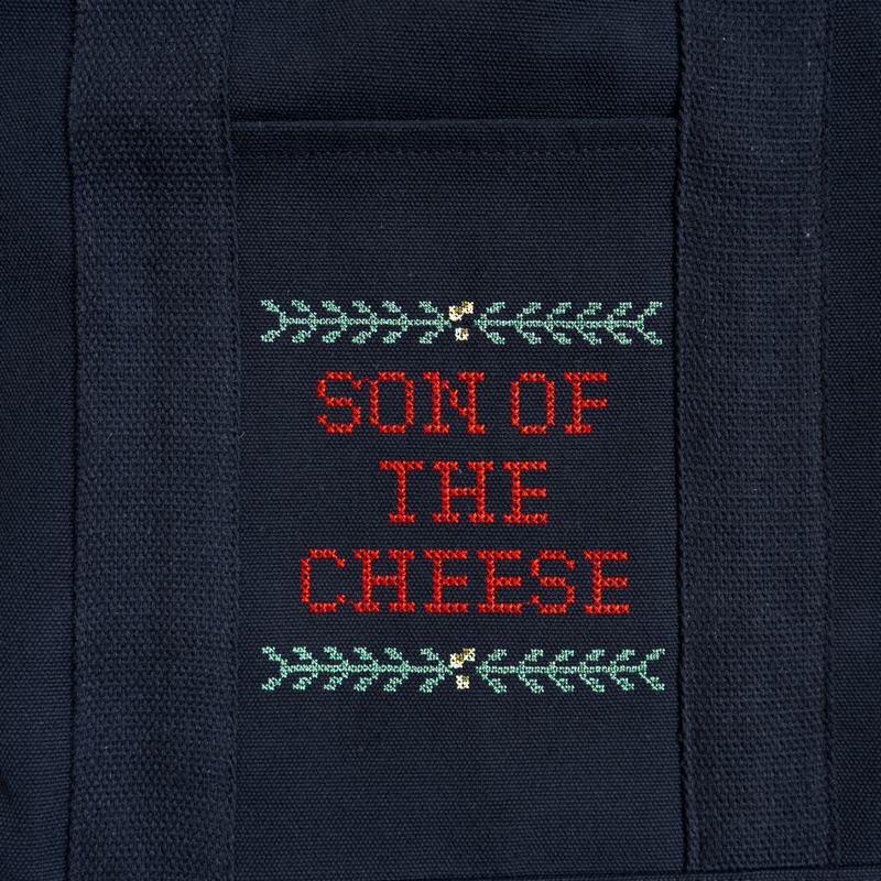 SON OF THE CHEESE |Cross Stitch Canvas Bag(BLAC