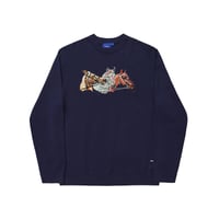 HELAS | HORSES CREWNECK KNIT "NAVY"