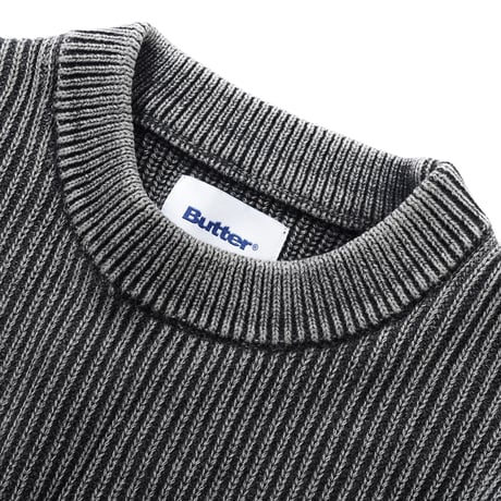Butter Goods | Bleach Knit Sweater (Black)
