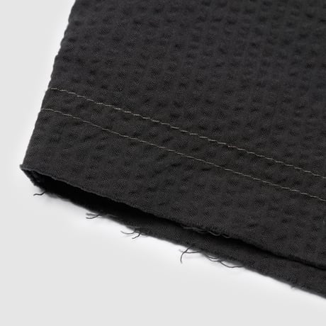 VICTORIA HK / SEERSUCKER QUARTER ZIP SHIRT(BLACK)