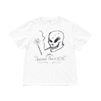 SPECIAL GUEST K.K.| A Smoking Skeleton Tee(White)