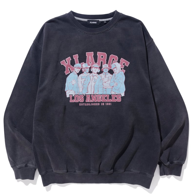 XLARGE|EST 1991 BLEACHED CREWNECK SWEATSHIRT(BL...