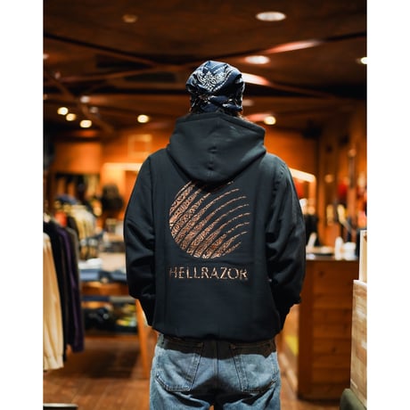 HELLRAZOR / LEAF PAISLEY LOGO PULLOVER HOODIE (BLACK)