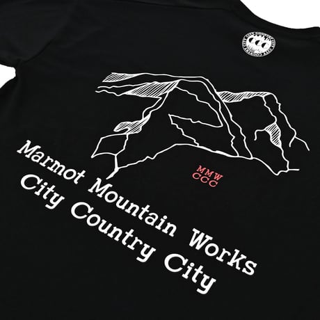 Marmot | CITY COUNTRY CITY × Marmot MMWCCC Everywhere T-shirt_Words of a mountain (Black)