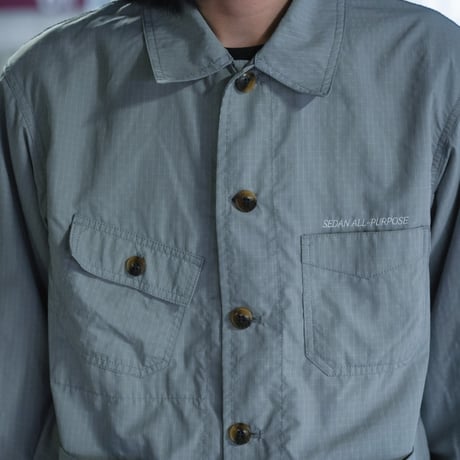 SEDAN ALL-PURPOSE| Graph Plaid Nylon Work Jacket(Stone Grey)