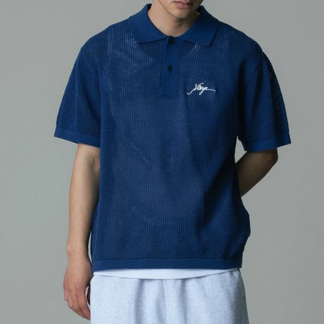 XLARGE | MESH KNIT POLO SHIRT(BLUE)