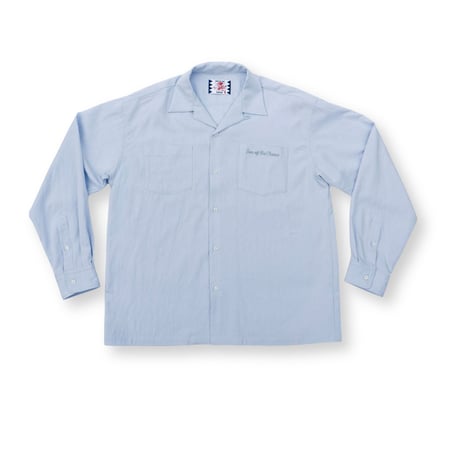 SON OF THE CHEESE |RAYON OPEN COLLAR SHIRT(SKY BLUE)