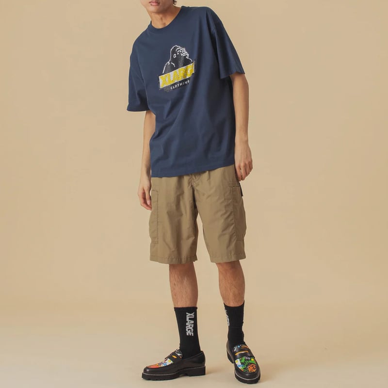 XLARGE | RHINE STONE SLANTED OG S/S TEE(NAVY) |