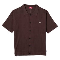 HELLRAZOR / CROSS KNIT SHIRT (BROWN)