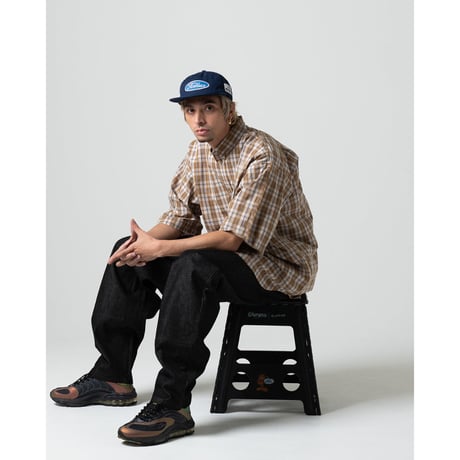 FLATLUX | Grand Blue Shirt(milktea plaid)