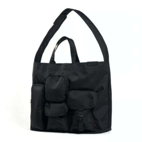 BAICYCLON by bagjack / BCL-67 MULTI POCKETS 2WAY TOTE LARGE-  (BLACK)