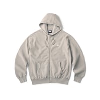 FTC | PIGMENT DYED BOX LOGO ZIP UP HOODY "GRAY" (FTC026SPSW03)