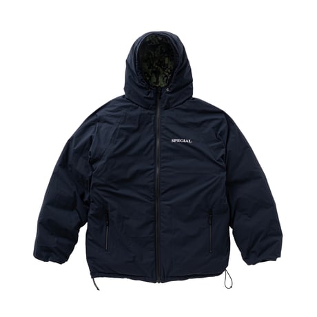 SPECIAL GUEST K.K.|SEX CAMO Reversible Down Jacket(Green/Navy)