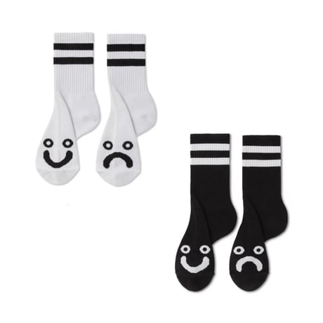 POLAR SKATE CO. / RIB SOCKS - HAPPY SAD (2COLOR)