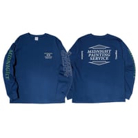 MIDNIGHT PAINTING SERVICE| MPS Logo L/S Tee (Navy)