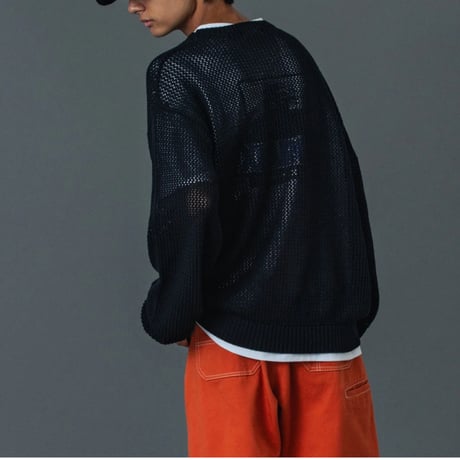 XLARGE | MESH SWEATER(BLACK)