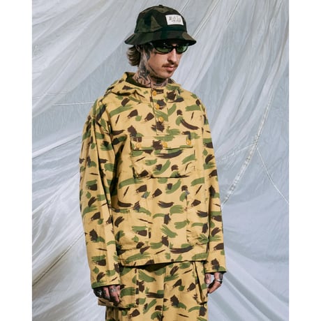 BRAIN DEAD | BRUSHSTROKE CAMO SMOCK(GREEN)