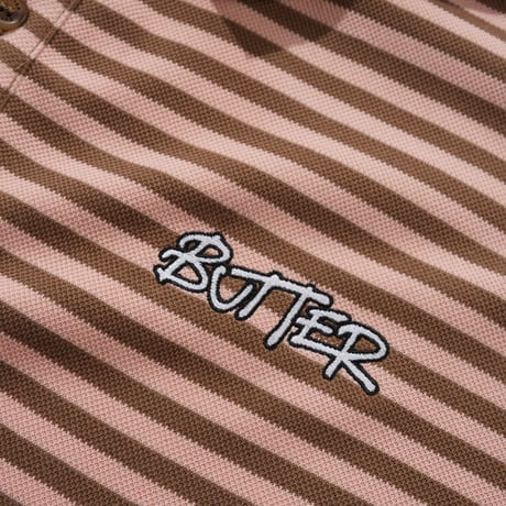 Butter Goods | Tunnel S/S Polo Shirt (Brown / Salmon)