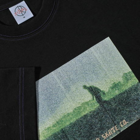 POLAR SKATE CO. / Tee - Beach Walk (Black/Purple)