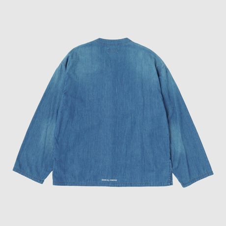 SEDAN ALL-PURPOSE| Light Denim Kungfu Shirt(Indigo)