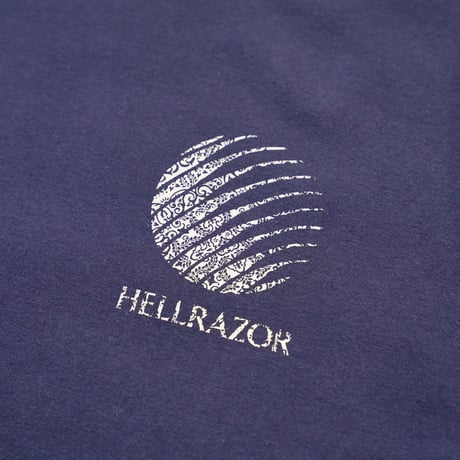 HELLRAZOR / LEAF PAISLEY LOGO SHIRT (NAVY)