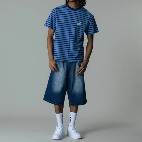 XLARGE | SLANTED OG STRIPE S/S TEE(BLUE)
