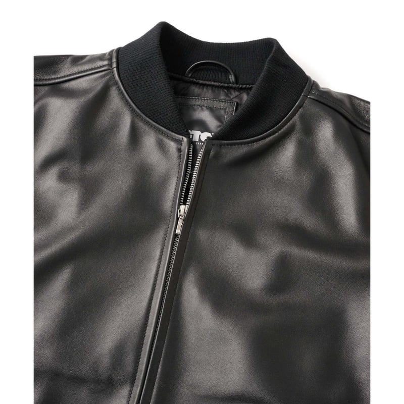 FTC | LEATHER ZIP VARSITY JACKET 
