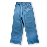 SON OF THE CHEESE | EMBROIDERED WIDE DENIM PANTS(LIGHT)