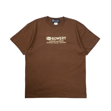 Stand BOWERY / BOWERY FRONT LOGO TEE (BROWN)