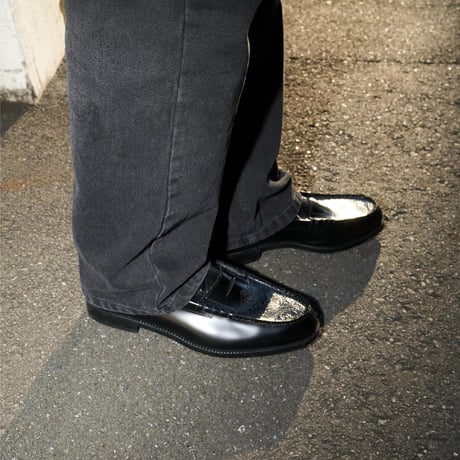 The Kenford Fineshoes |EMBOSSED LOAFERS(BLACK BLACK PAISLEY)