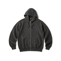 FTC | PIGMENT DYED BOX LOGO ZIP UP HOODY "BLACK" (FTC026SPSW03)