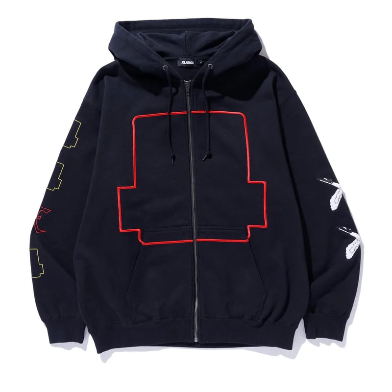 XLARGE | SPEED ZIP UP HOODED SWEATSHIRT(BLACK)