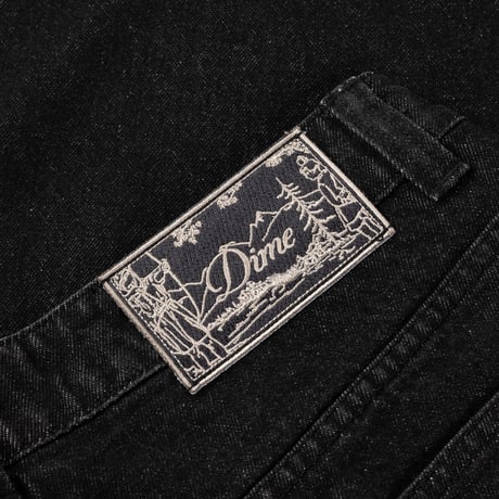 Dime / Baggy Denim Pants (Black Washed)