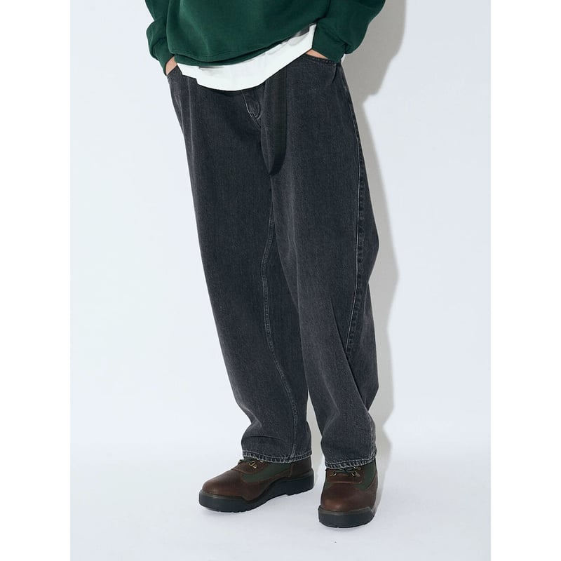 SEDAN ALL-PURPOSE|Oval Logo Denim Pant(Black) |